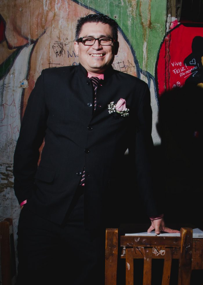 Sesión de boda en cantina